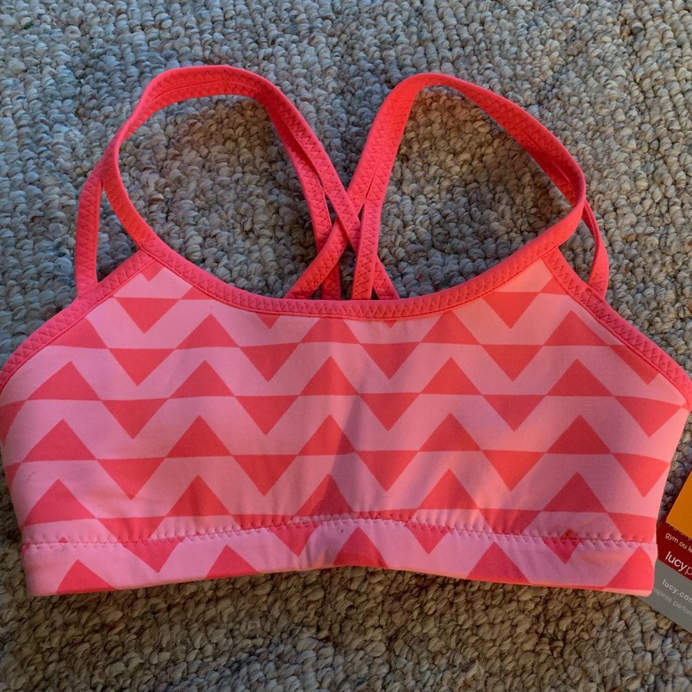 NWT LUCY Zenergy Sports Bra - Size XS - Pinky Coral